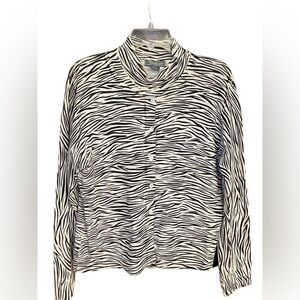 SML Studio silk blend twin set zebra print excellent condition both size Large